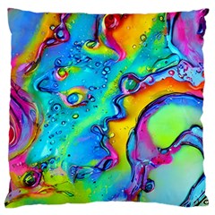 Marble Art Pattern Large Premium Plush Fleece Cushion Case (one Side) by GardenOfOphir