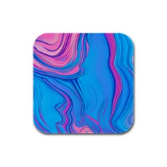 Liquid Background Pattern Rubber Square Coaster (4 Pack) by GardenOfOphir