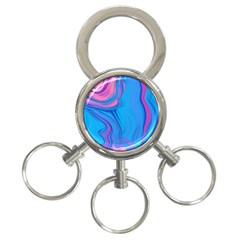 Liquid Background Pattern 3-ring Key Chain by GardenOfOphir