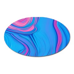 Liquid Background Pattern Oval Magnet by GardenOfOphir