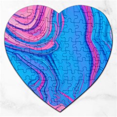 Liquid Background Pattern Jigsaw Puzzle (heart) by GardenOfOphir