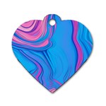 Liquid Background Pattern Dog Tag Heart (One Side) Front