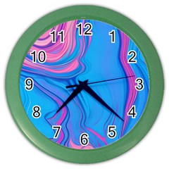 Liquid Background Pattern Color Wall Clock by GardenOfOphir