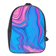 Liquid Background Pattern School Bag (large) by GardenOfOphir