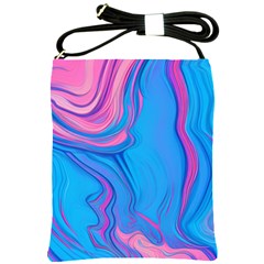 Liquid Background Pattern Shoulder Sling Bag by GardenOfOphir