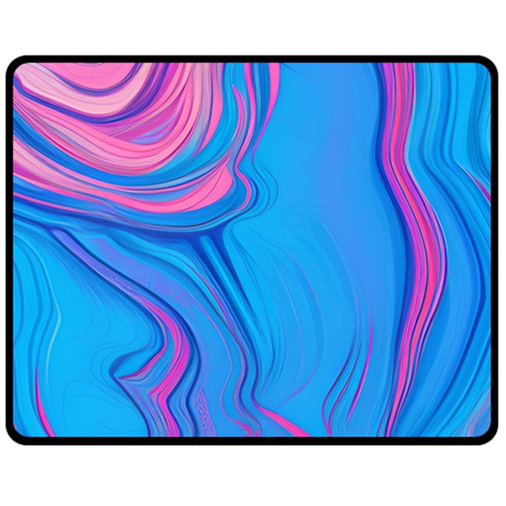 Liquid Background Pattern One Side Fleece Blanket (Medium)