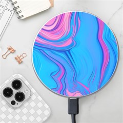 Liquid Background Pattern Wireless Fast Charger(white) by GardenOfOphir