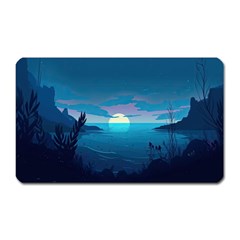 Ai Generated Ocean Sea Water Anime Nautical 2 Magnet (rectangular) by Pakemis