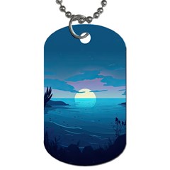 Ai Generated Ocean Sea Water Anime Nautical 2 Dog Tag (two Sides) by Pakemis