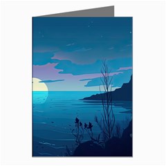 Ai Generated Ocean Sea Water Anime Nautical 2 Greeting Cards (pkg Of 8) by Pakemis