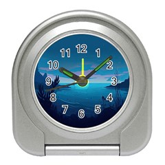 Ai Generated Ocean Sea Water Anime Nautical 2 Travel Alarm Clock by Pakemis