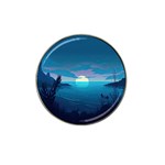 Ai Generated Ocean Sea Water Anime Nautical 2 Hat Clip Ball Marker Front