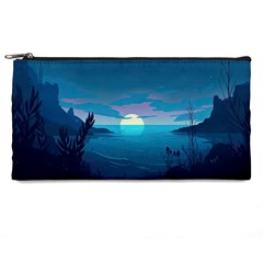 Ai Generated Ocean Sea Water Anime Nautical 2 Pencil Case by Pakemis