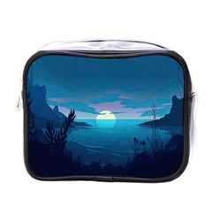 Ai Generated Ocean Sea Water Anime Nautical 2 Mini Toiletries Bag (one Side) by Pakemis