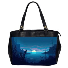 Ai Generated Ocean Sea Water Anime Nautical 2 Oversize Office Handbag (2 Sides) by Pakemis