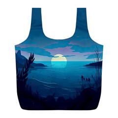 Ai Generated Ocean Sea Water Anime Nautical 2 Full Print Recycle Bag (l) by Pakemis