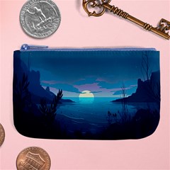 Ai Generated Ocean Sea Water Anime Nautical 2 Large Coin Purse by Pakemis