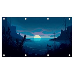 Ai Generated Ocean Sea Water Anime Nautical 2 Banner And Sign 7  X 4  by Pakemis