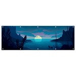 Ai Generated Ocean Sea Water Anime Nautical 2 Banner and Sign 12  x 4  Front