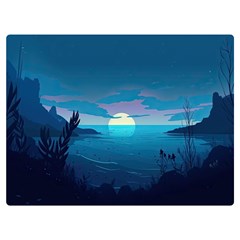 Ai Generated Ocean Sea Water Anime Nautical 2 Premium Plush Fleece Blanket (extra Small)