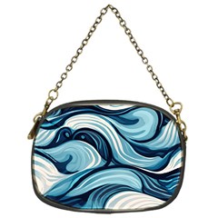 Pattern Ocean Waves Arctic Ocean Blue Nature Sea Chain Purse (one Side) by Pakemis