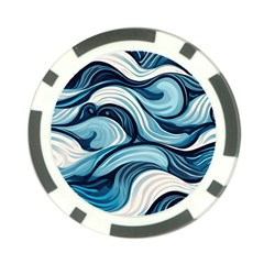 Pattern Ocean Waves Arctic Ocean Blue Nature Sea Poker Chip Card Guard (10 Pack) by Pakemis