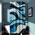 Pattern Ocean Waves Arctic Ocean Blue Nature Sea Shower Curtain 36  x 72  (Stall)  Curtain(36 X72 ) - 33.26 x66.24  Curtain(36 X72 )