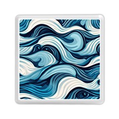 Pattern Ocean Waves Arctic Ocean Blue Nature Sea Memory Card Reader (square) by Pakemis