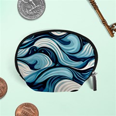 Pattern Ocean Waves Arctic Ocean Blue Nature Sea Accessory Pouch (small) by Pakemis