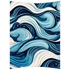 Pattern Ocean Waves Arctic Ocean Blue Nature Sea Back Support Cushion by Pakemis