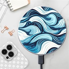 Pattern Ocean Waves Arctic Ocean Blue Nature Sea Wireless Fast Charger(white) by Pakemis