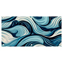 Pattern Ocean Waves Arctic Ocean Blue Nature Sea Banner And Sign 4  X 2  by Pakemis