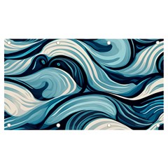 Pattern Ocean Waves Arctic Ocean Blue Nature Sea Banner And Sign 7  X 4  by Pakemis