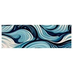 Pattern Ocean Waves Arctic Ocean Blue Nature Sea Banner And Sign 12  X 4  by Pakemis