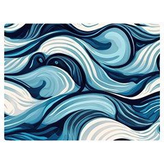 Pattern Ocean Waves Arctic Ocean Blue Nature Sea Premium Plush Fleece Blanket (extra Small)