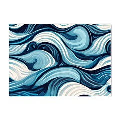 Pattern Ocean Waves Arctic Ocean Blue Nature Sea Crystal Sticker (a4)