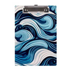 Pattern Ocean Waves Arctic Ocean Blue Nature Sea A5 Acrylic Clipboard