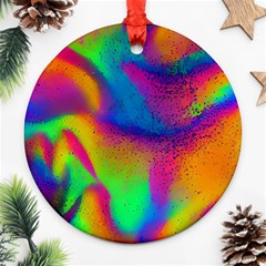 Fluid Background Pattern Ornament (round) by GardenOfOphir