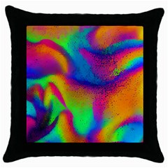 Fluid Background Pattern Throw Pillow Case (black) by GardenOfOphir