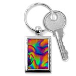 Fluid Background Pattern Key Chain (Rectangle) Front