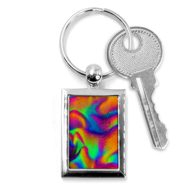 Fluid Background Pattern Key Chain (Rectangle)