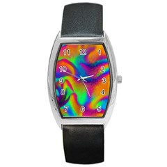 Fluid Background Pattern Barrel Style Metal Watch by GardenOfOphir