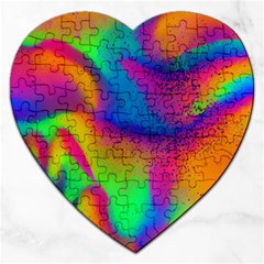 Fluid Background Pattern Jigsaw Puzzle (heart) by GardenOfOphir