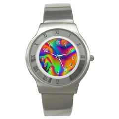 Fluid Background Pattern Stainless Steel Watch by GardenOfOphir