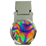 Fluid Background Pattern Money Clip Watches Front