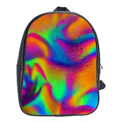 Fluid Background Pattern School Bag (large) by GardenOfOphir