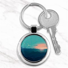 Ai Generated Ocean Sea Water Anime Nautical Key Chain (round) by Pakemis