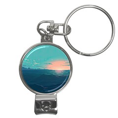 Ai Generated Ocean Sea Water Anime Nautical Nail Clippers Key Chain by Pakemis