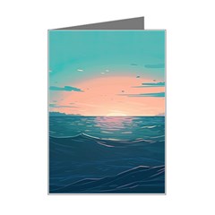 Ai Generated Ocean Sea Water Anime Nautical Mini Greeting Card by Pakemis