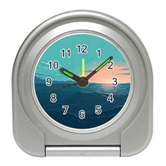 Ai Generated Ocean Sea Water Anime Nautical Travel Alarm Clock by Pakemis